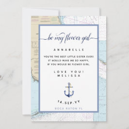 Blumenmädchen Nautical #Wedding | South #Florida Einladung