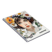 Blumenmädchen | Notizbuch-Journal Notizblock (Rechte Seite)