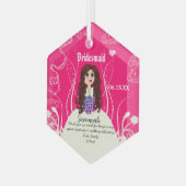 Blumenmädchen oder Hochzeitsmädchen Ornament Aus Glas (Vorderseite Links)