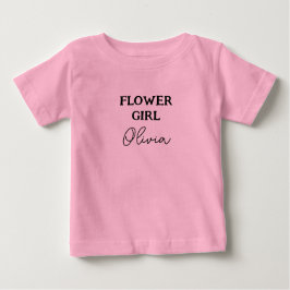 Blumenmädchen Personalisiert rosa Baby T-shirt