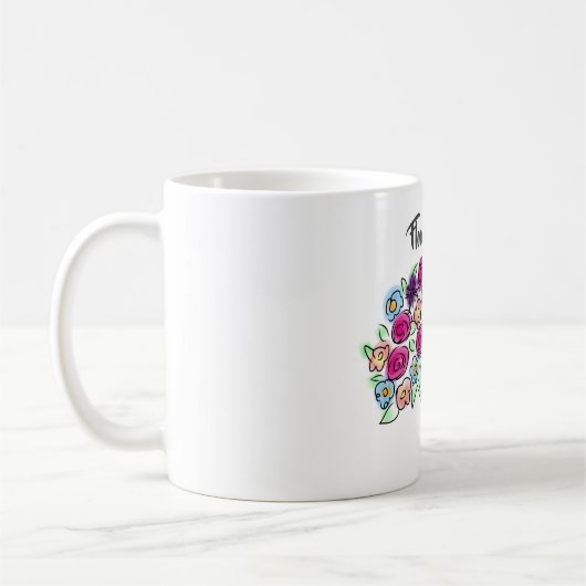 Blumenmädchen Personalisierte Blume Kaffeetasse (Links)