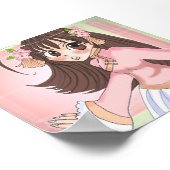 Blumenmädchen Poster (Ecke)