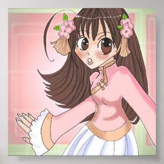 Blumenmädchen Poster