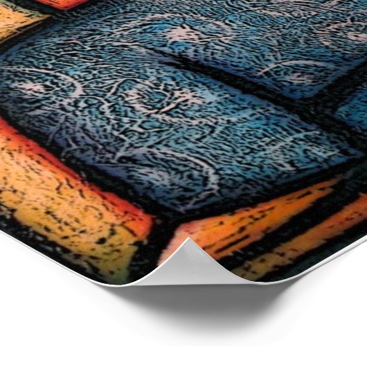 Blumenmädchen Poster (Ecke)