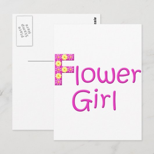 Blumenmädchen Postkarte (Vorne/Hinten)