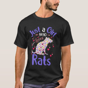 Blumenmädchen Ratten Frauen Ein Mädchen Das Ratten T-Shirt