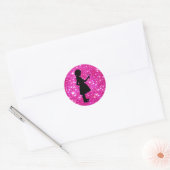 Blumenmädchen Rosa Sparkle Herz Sticker (Umschlag)