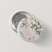 Blumenmädchen-Rosé-Bowle Wisteria-Blumenstrauß  Button (Vorne & Hinten)