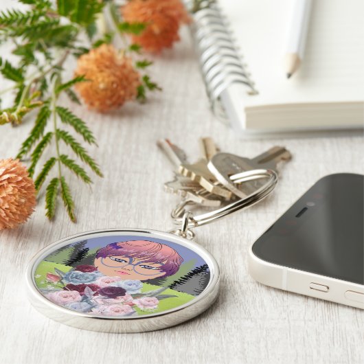 Blumenmädchen Schlüsselanhänger (Seite)