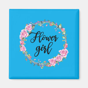Blumenmädchen-Shirt Mädchen Hochzeit Passende Brau Magnet