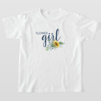Blumenmädchen Sonnenblume Hochzeits-T-Shirt