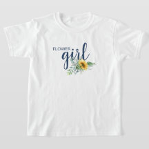 Blumenmädchen Sonnenblumen Hochzeitsstift T - Shir