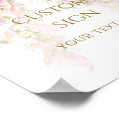 Blumenmädchen-Tauf-Blumenbogen Poster (Ecke)