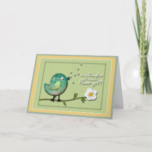 Blumenmädchen Tochter-Einladungs-Antrag Einladung