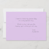 Blumenmädchen | Violet Anemone Floral Einladung (Rückseite)