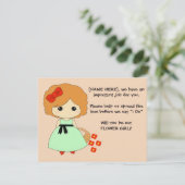 Blumenmädchen-Vorschlagskarte - Rot Einladung (Stehend Vorderseite)