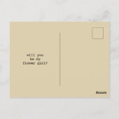 Blumenmädchen-Wasserfarbillustration Postkarte (Rückseite)
