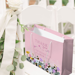 Blumenmädchen Wildblume Rasen Rosa Danke, große Große Geschenktüte