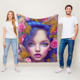 Blumenmädchenprinzessin inspiriert von der ukraini fleecedecke
