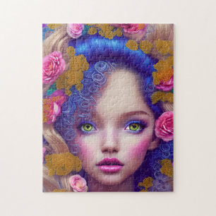 Blumenmädchenprinzessin inspiriert von der ukraini puzzle