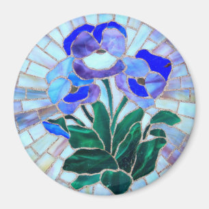 Blumenmagnet des befleckten Glases Magnet