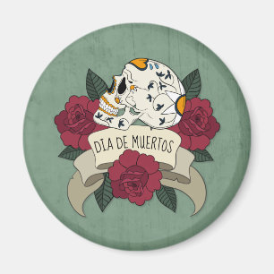Blumenmagnet skull Dia de Los Muertos Magnet