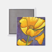 Blumenmagnet "Yellow Poppy" Magnet (Vorderseite/Rückseite)