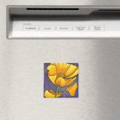 Blumenmagnet "Yellow Poppy" Magnet (In Situ (Geschirrspüler))