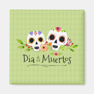 Blumenmagnet zuckerskulls Dia de Muertos Magnet