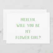 Blumenmagnete Grün Weiße Minimale Hochzeit 2024 Einladung (Vorne/Hinten)