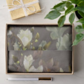 Blumenmagnolie botanischer beige Elfenbein Seidenpapier (Geschenk)