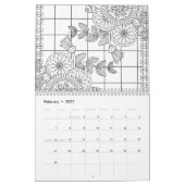 Blumenmalbuch-Kalender 2026 Kalender (Feb 2027)
