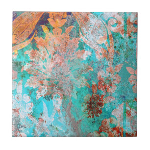 Blumenmalerei Fliese