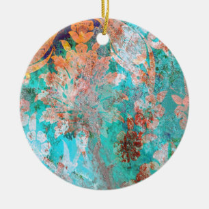 Blumenmalerei Keramikornament