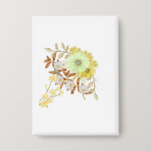 Blumenmalerei Kunst Design Florale Färbung Button