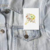 Blumenmalerei Kunst Design Florale Färbung Button (Insitu)