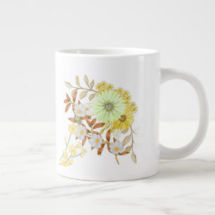 Blumenmalerei Kunst Design Florale Färbung Jumbo-Tasse