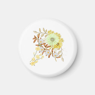 Blumenmalerei Kunst Design Florale Färbung Magnet