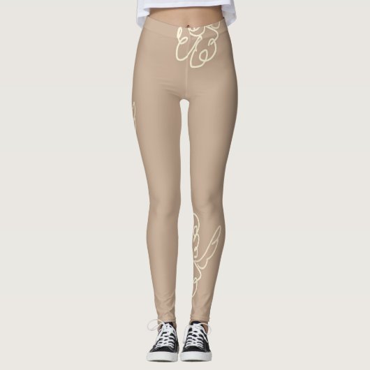 Blumenmalerei-Leggings Leggings (Vorderseite)