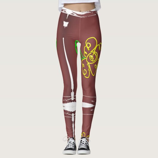 Blumenmalerei-Leggings Leggings (Vorderseite)