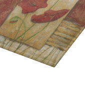 Blumenmalerei mit sichtbaren Bürsten-Anschlägen Schneidebrett (Ecke)