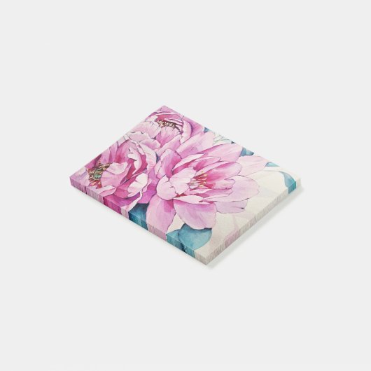 Blumenmalerei Post-it Klebezettel (angewinkelt)