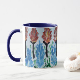 Blumenmalerei tasse