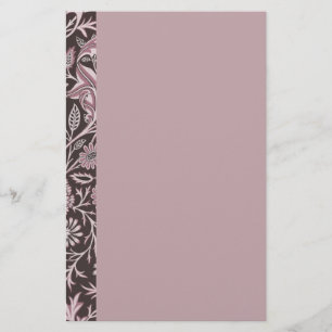 Blumenmalvenfarbe und Schokolade Briefpapier