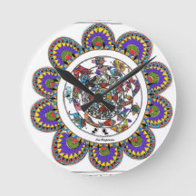 Blumenmandal im Stil Madhubanis