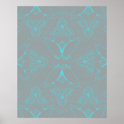 Blumenmandala 6 poster (Vorne)