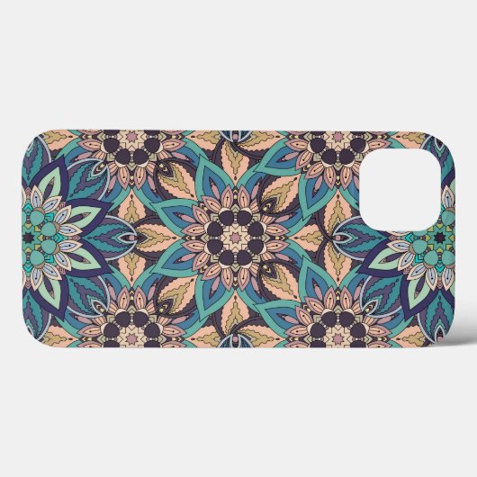 Blumenmandala, abstraktes Musterdesign Case-Mate iPhone Hülle (Rückseite (Horizontal))