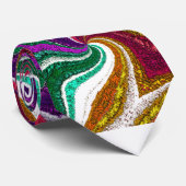 Blumenmandala bestickt mit brillanten Fäden Krawatte (Gerollt)