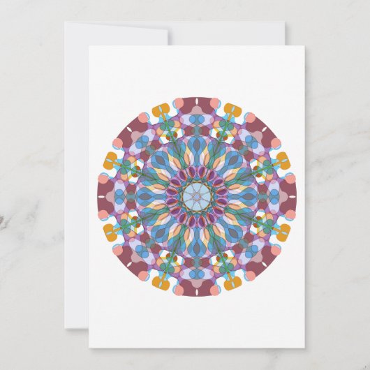 Blumenmandala Dankeskarte (Vorderseite)