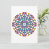 Blumenmandala Dankeskarte (Stehend Vorderseite)